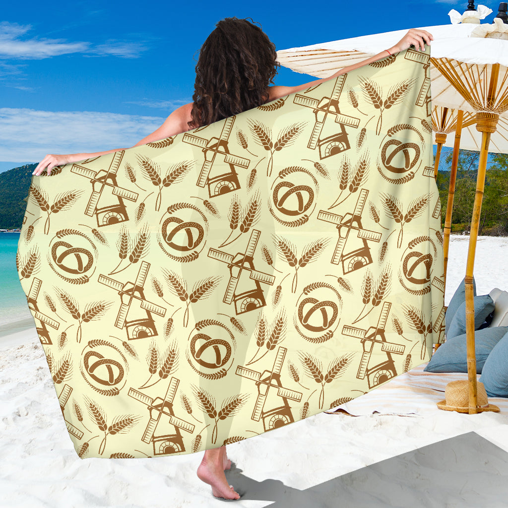 Agricultural Windmills Print Design 03 Sarong Pareo Wrap