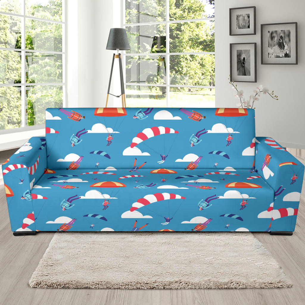 Skydiver Print Design LKS306 Sofa Slipcover