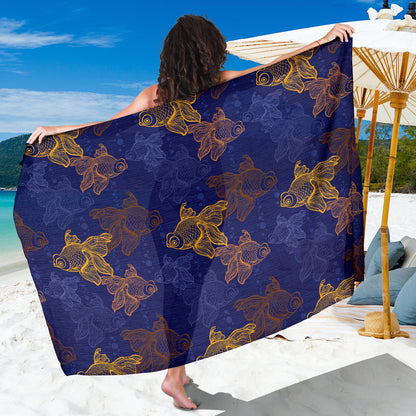 Goldfish Pattern Print Design 01 Sarong Pareo Wrap