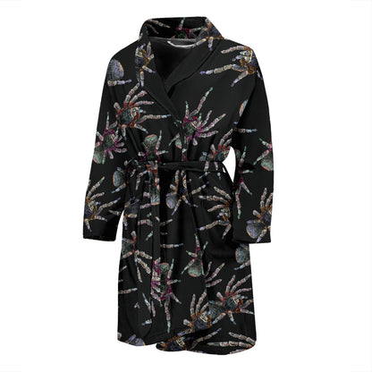Tarantula Print Design LKS402 Men Bathrobe