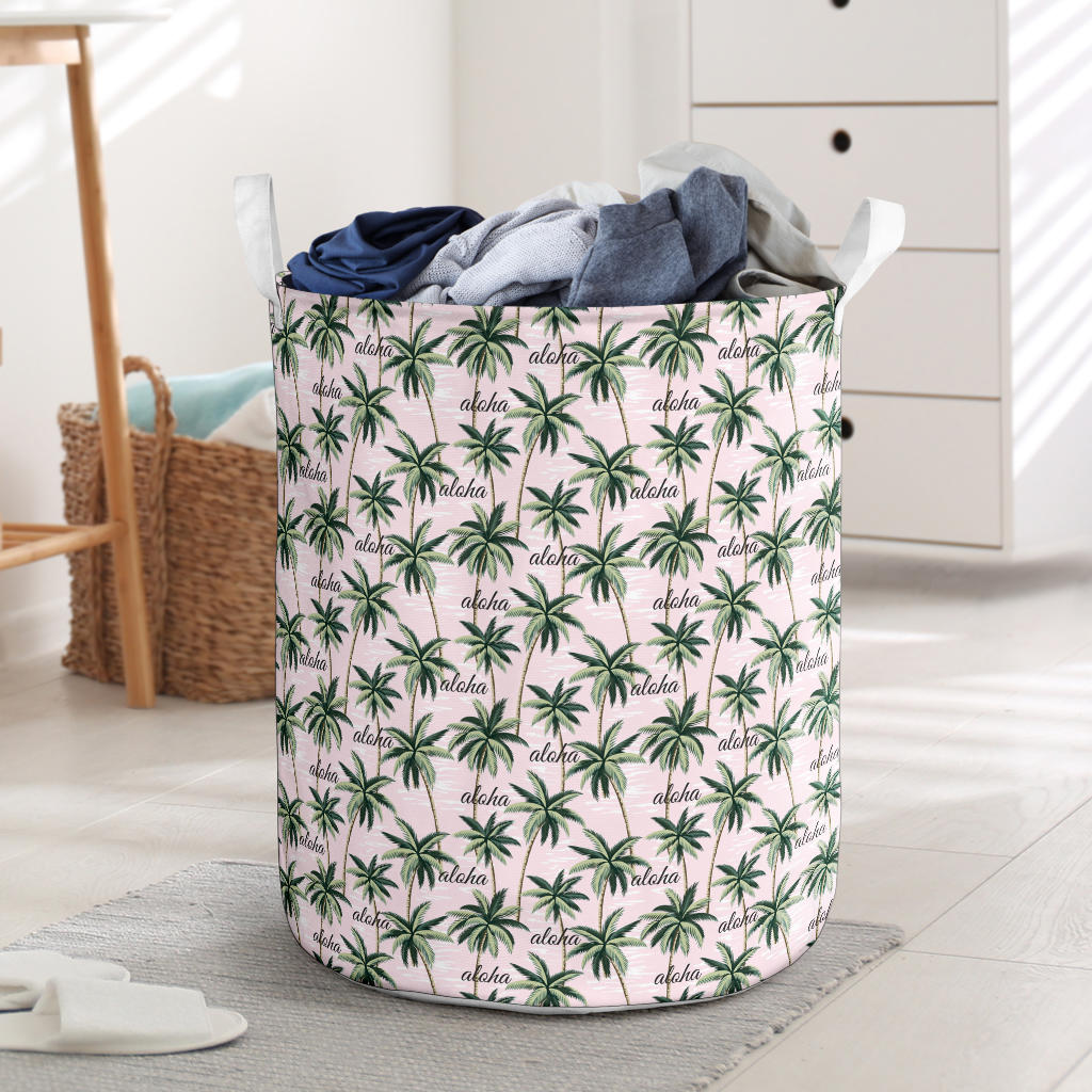Aloha Beach Pattern Design Themed Print Laundry Basket