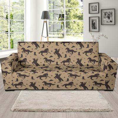 Cowboy Pattern Print Design 05 Sofa Slipcover