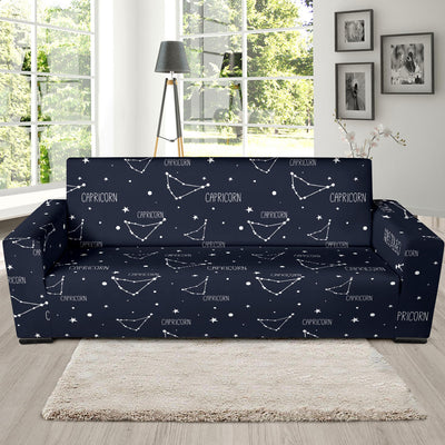 Capricorn Zodiac Pattern Print Design 01 Sofa Slipcover