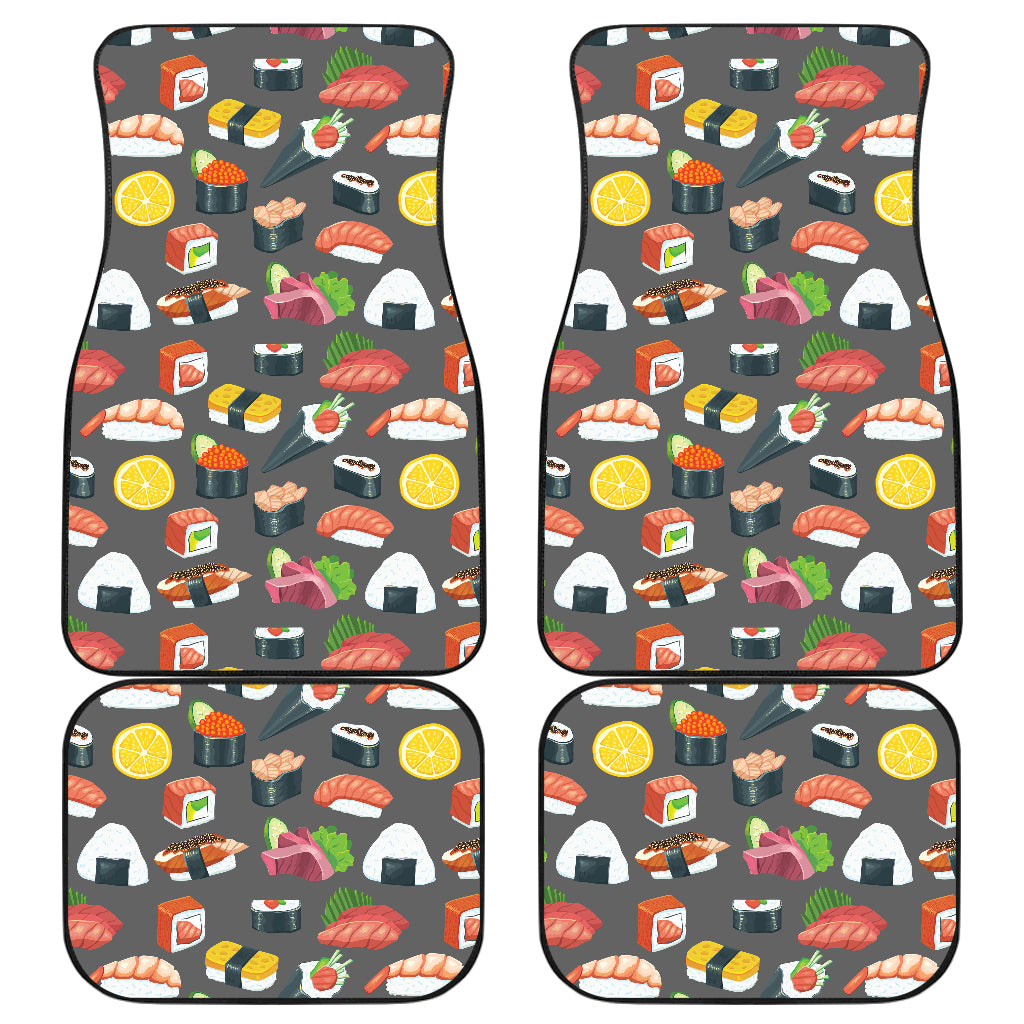 Sushi Pattern Print Car Floor Mats Front Back