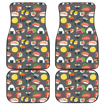 Sushi Pattern Print Car Floor Mats Front Back