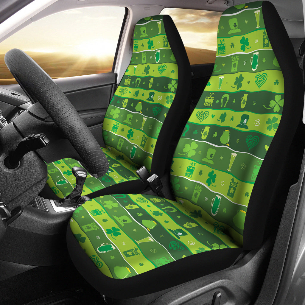 Shamrock Print Design LKS303 Car Seat Covers