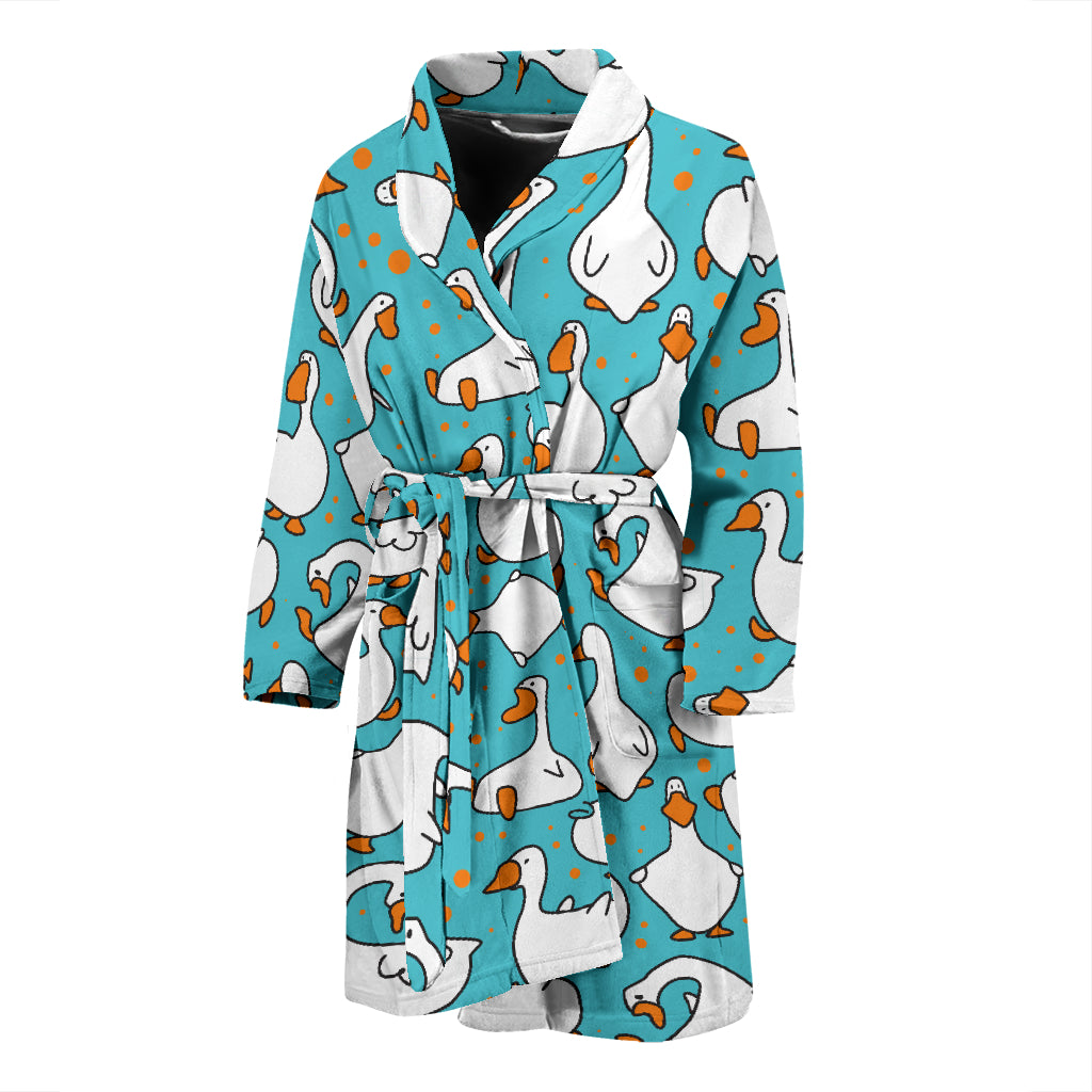 Goose Print Design LKS403 Men Bathrobe