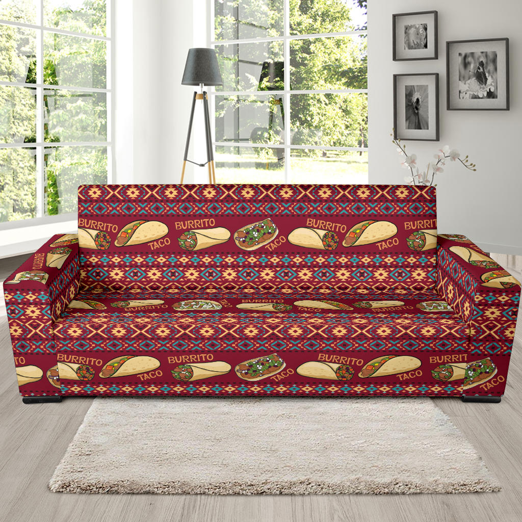Burrito Taco Print Design LKS302 Sofa Slipcover