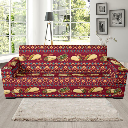Burrito Taco Print Design LKS302 Sofa Slipcover