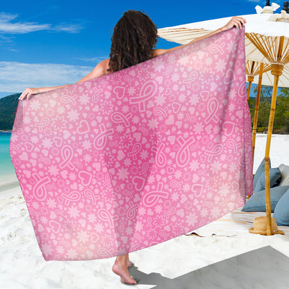 Breast cancer Pattern Print Design 02 Sarong Pareo Wrap