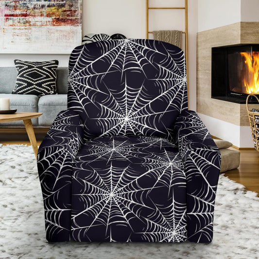 Spider Web Print Design LKS303 Recliner Slipcover with Pocket
