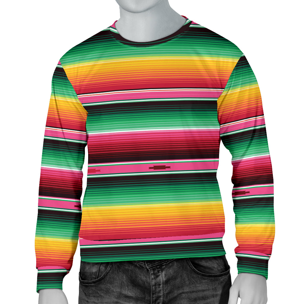 Mexican Blanket Classic Print Pattern Men Long Sleeve Sweatshirt