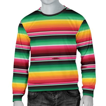 Mexican Blanket Classic Print Pattern Men Long Sleeve Sweatshirt