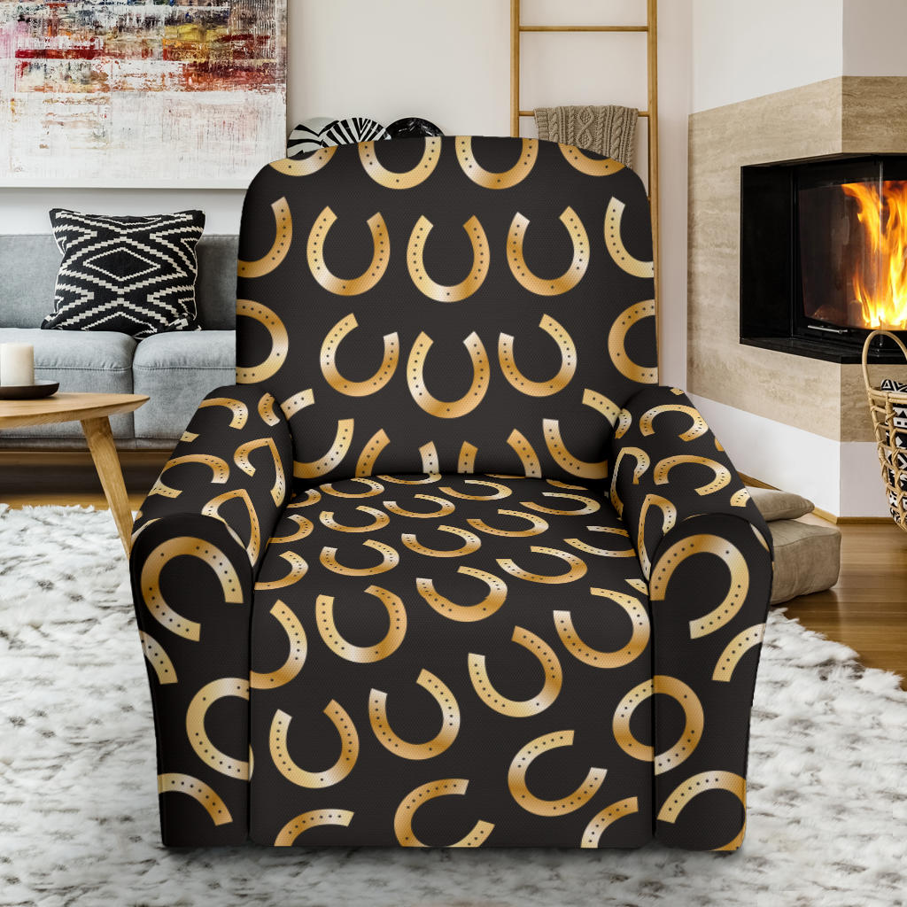 Horseshoe Print Design LKS304 Recliner Slipcover with Pocket