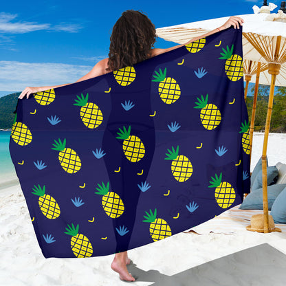 Pineapple Pattern Print Design A01 Sarong Pareo Wrap