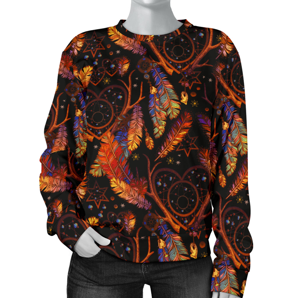 Dream Catcher Native American Design Women Long Sleeve Sweatshirt