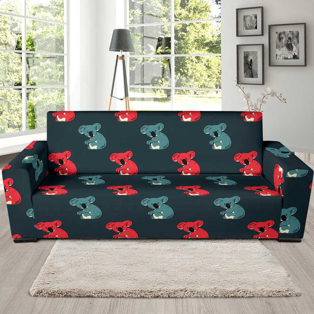 Koala Pattern Print Design 02 Sofa Slipcover