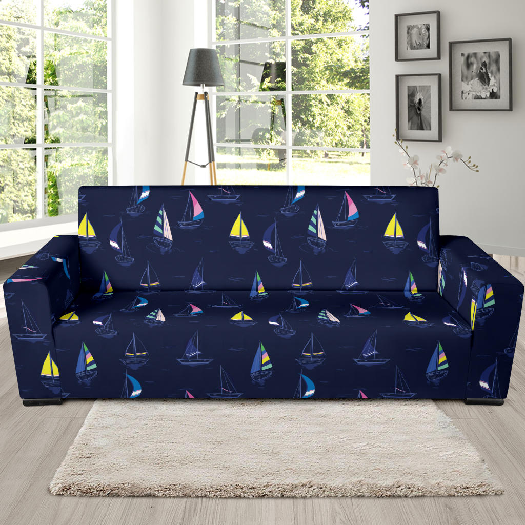 Sailboat Print Design LKS305 Sofa Slipcover