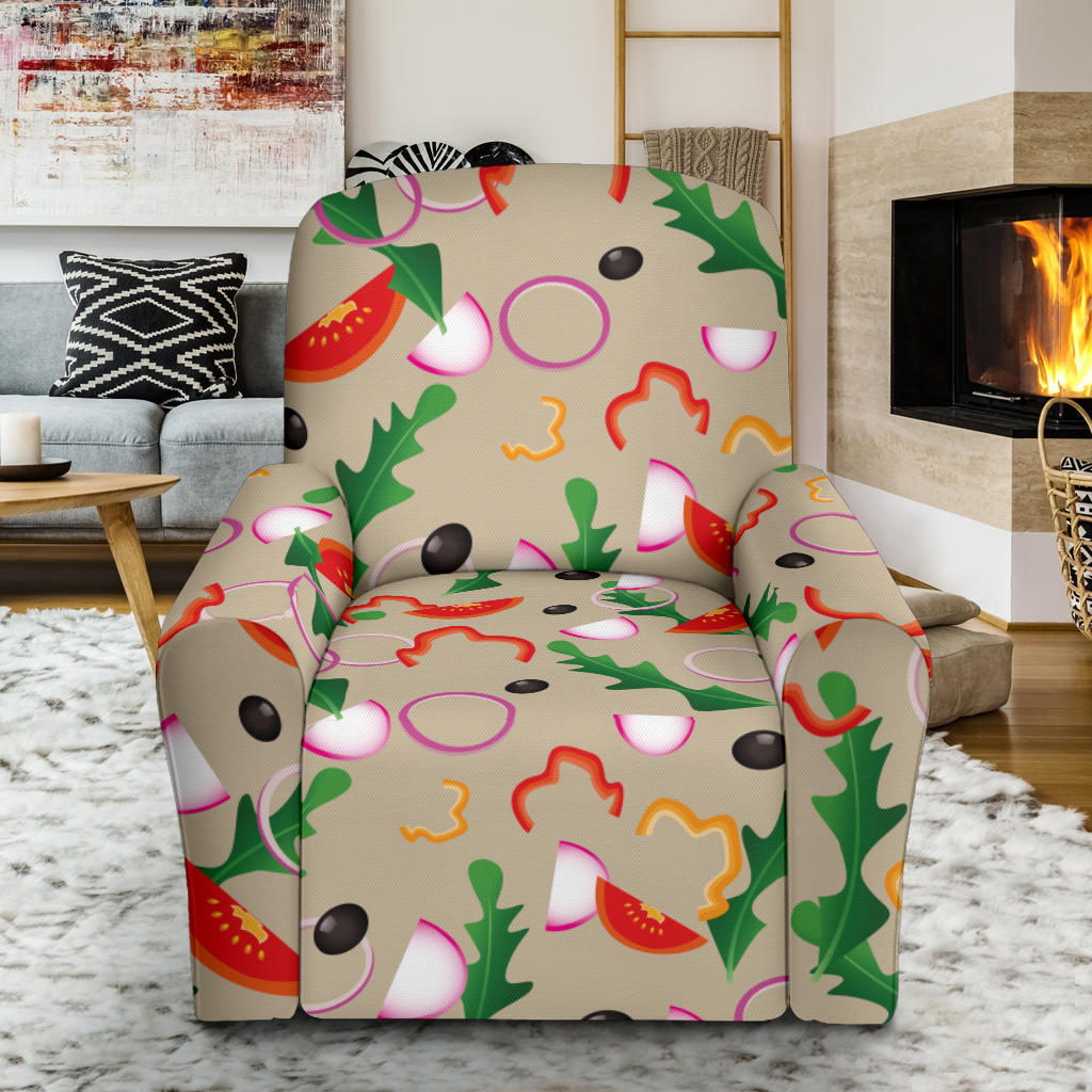 Salad Print Design LKS303 Recliner Slipcover with Pocket