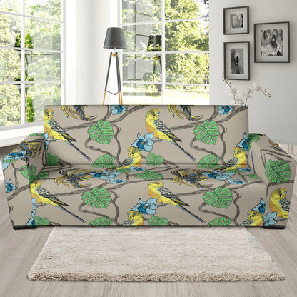 Parakeet Pattern Print Design A02 Sofa Slipcover