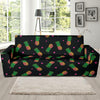 Neon Pineapple Pattern Print Design A04 Sofa Slipcover