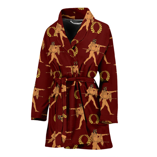 Ancient Greek Print Design LKS307 Women Bathrobe