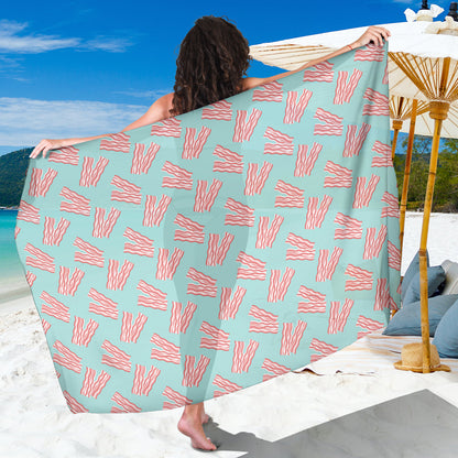 Bacon Pattern Print Design 04 Sarong Pareo Wrap