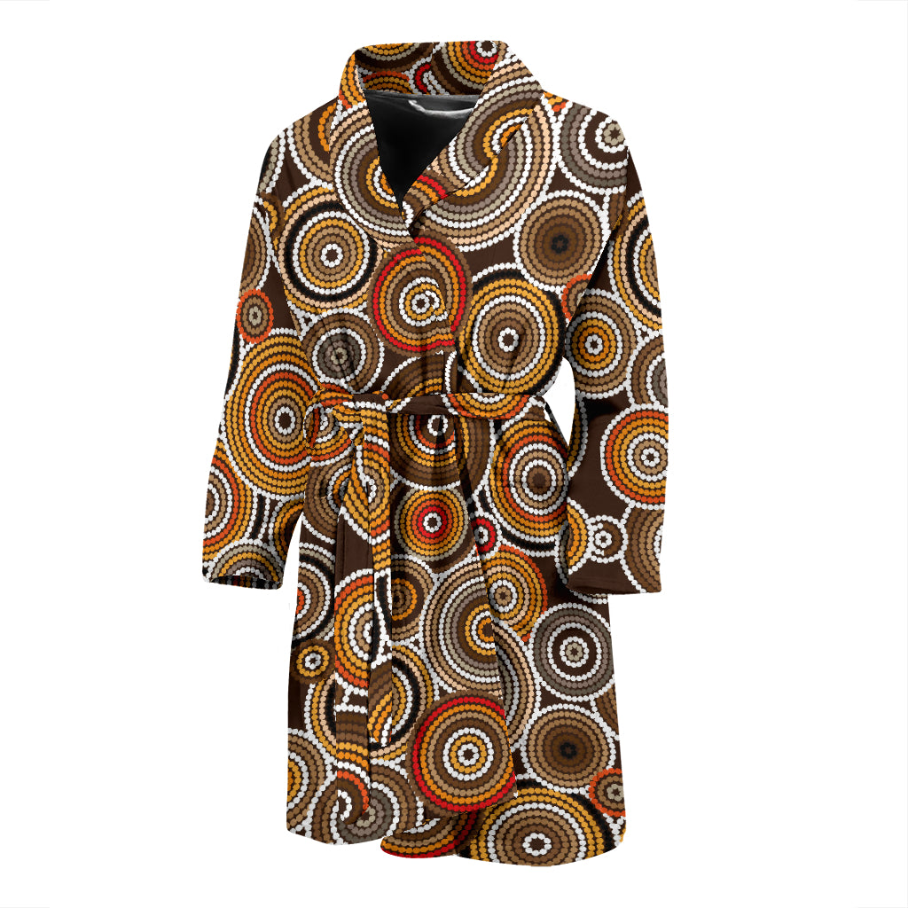 Aboriginal Print Design LKS402 Men Bathrobe