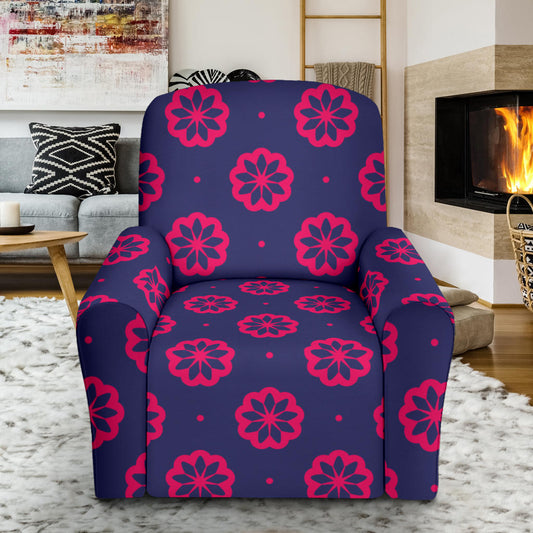Water Lily Print Design LKS301 Recliner Slipcover with Pocket