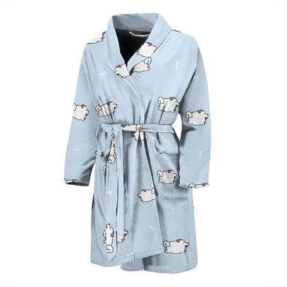Samoyeds Print Design LKS302 Men Bathrobe