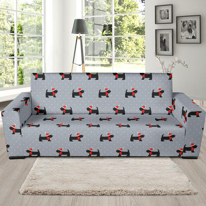 Scottish Christmas Themed Terriers Print Design LKS3018 Sofa Slipcover