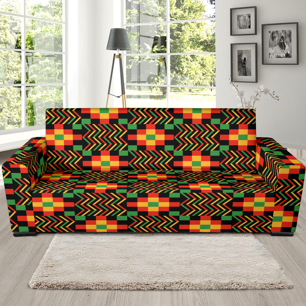 Kente Pattern Print Design 01 Sofa Slipcover