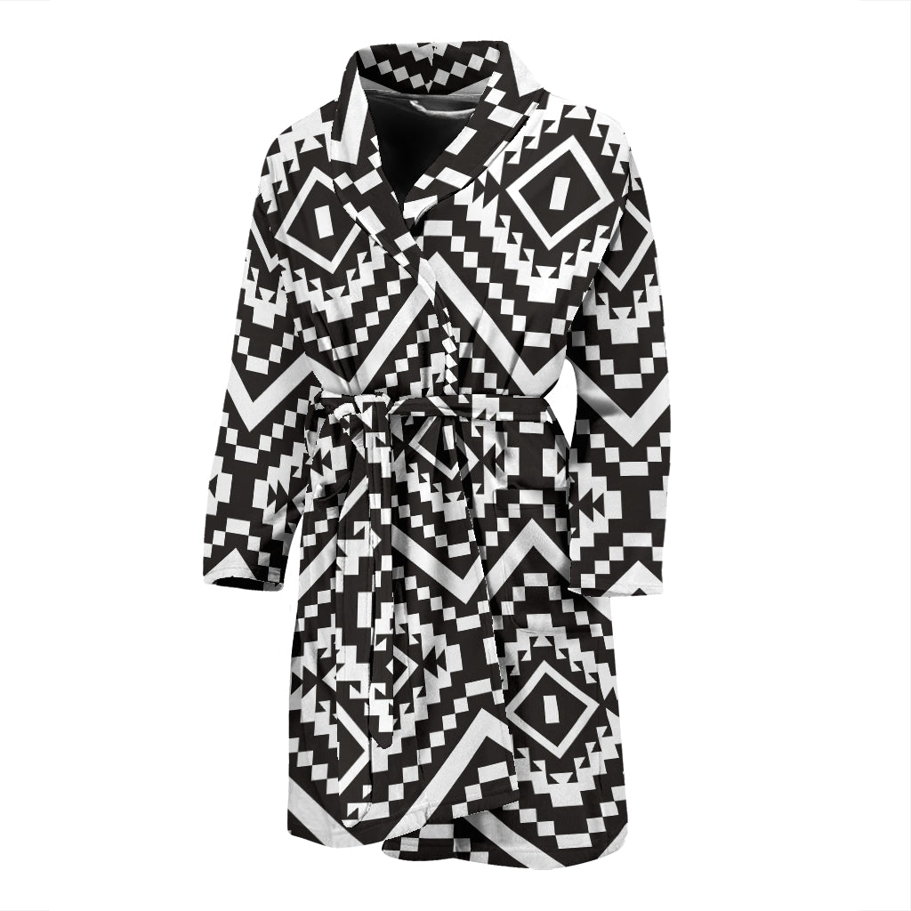 Tribal Pattern Print Design LKS303 Men Bathrobe