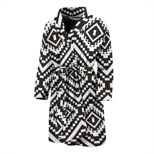 Tribal Pattern Print Design LKS303 Men Bathrobe