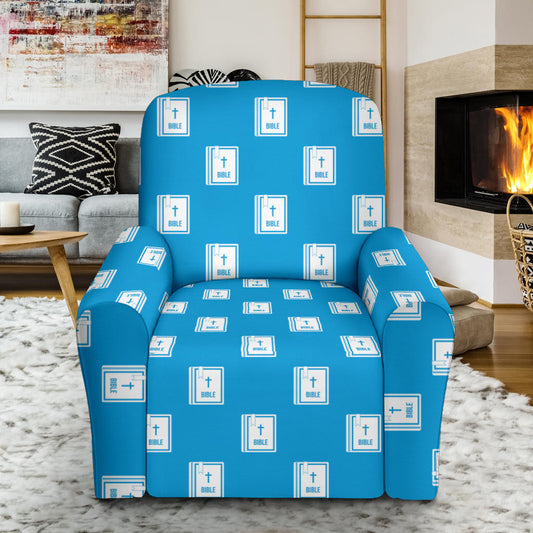 Bible Pattern Print Design 02 Recliner Slipcover with Pocket