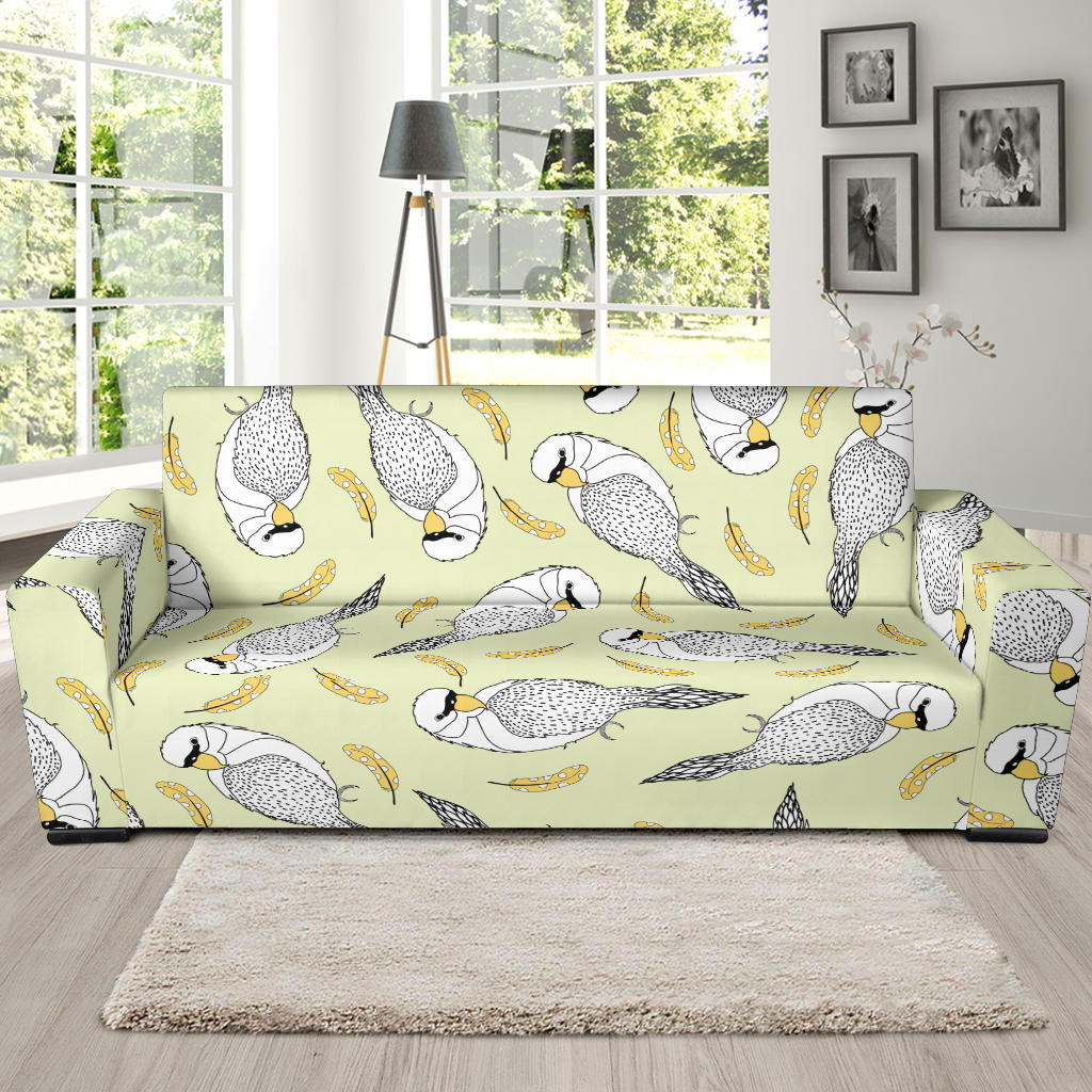 Parakeet Pattern Print Design A03 Sofa Slipcover