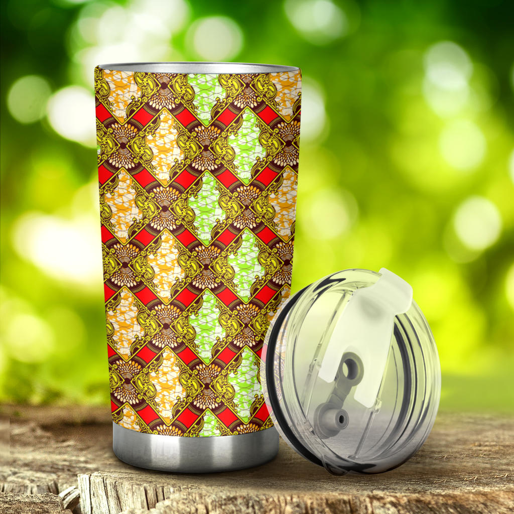 African Classic Print Pattern Tumbler