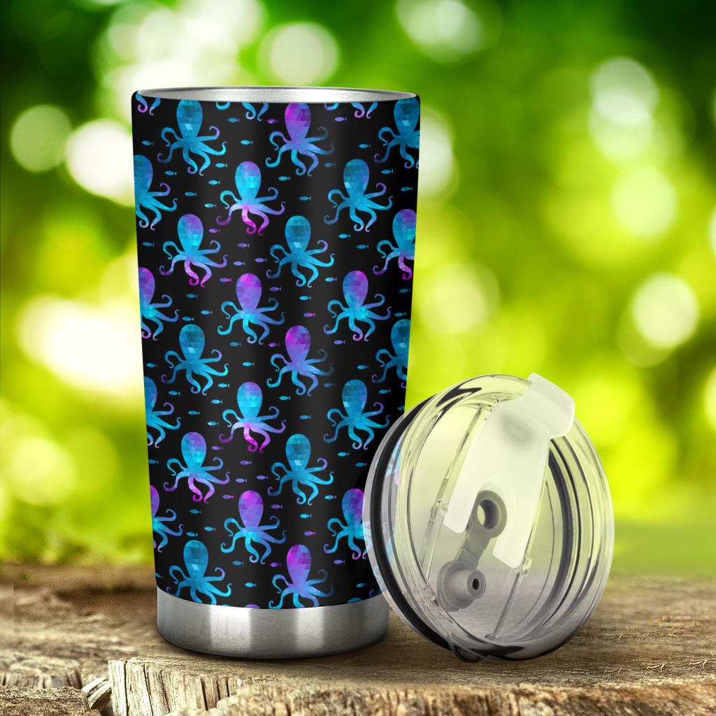 Octopus Blue Design Print Themed Tumbler
