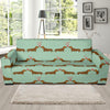 Dachshund Pattern Print Design 02 Sofa Slipcover