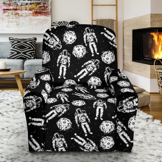 Astronaut Pattern Print Design 03 Recliner Slipcover with Pocket