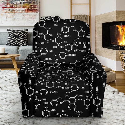 Chemical Pattern Print Design 02 Recliner Slipcover with Pocket