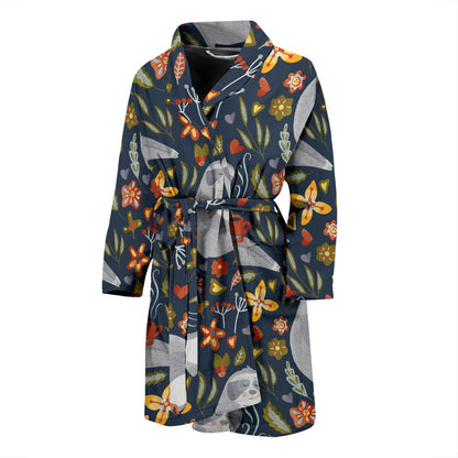 Sloth Print Design LKS303 Men Bathrobe