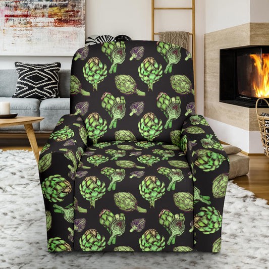 Artichoke Pattern Print Design 02 Recliner Slipcover with Pocket