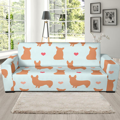 Pembroke Welsh Corgis Pattern Print Design A01 Sofa Slipcover