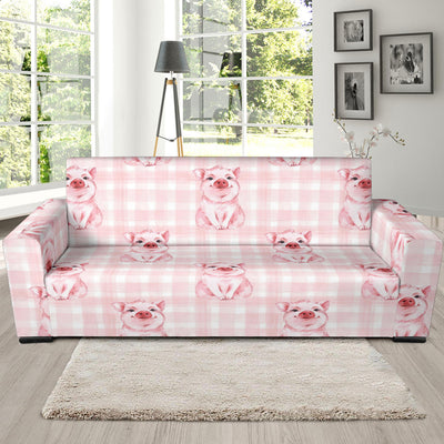 Pig Baby Pattern Print Design 01 Sofa Slipcover