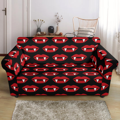 Vampire Lips Print Design LKS302 Loveseat Couch Slipcover