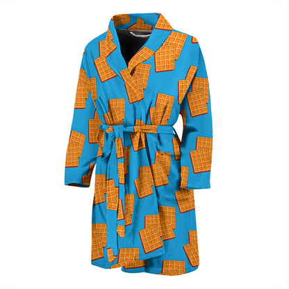 Waffle Print Design LKS304 Men Bathrobe