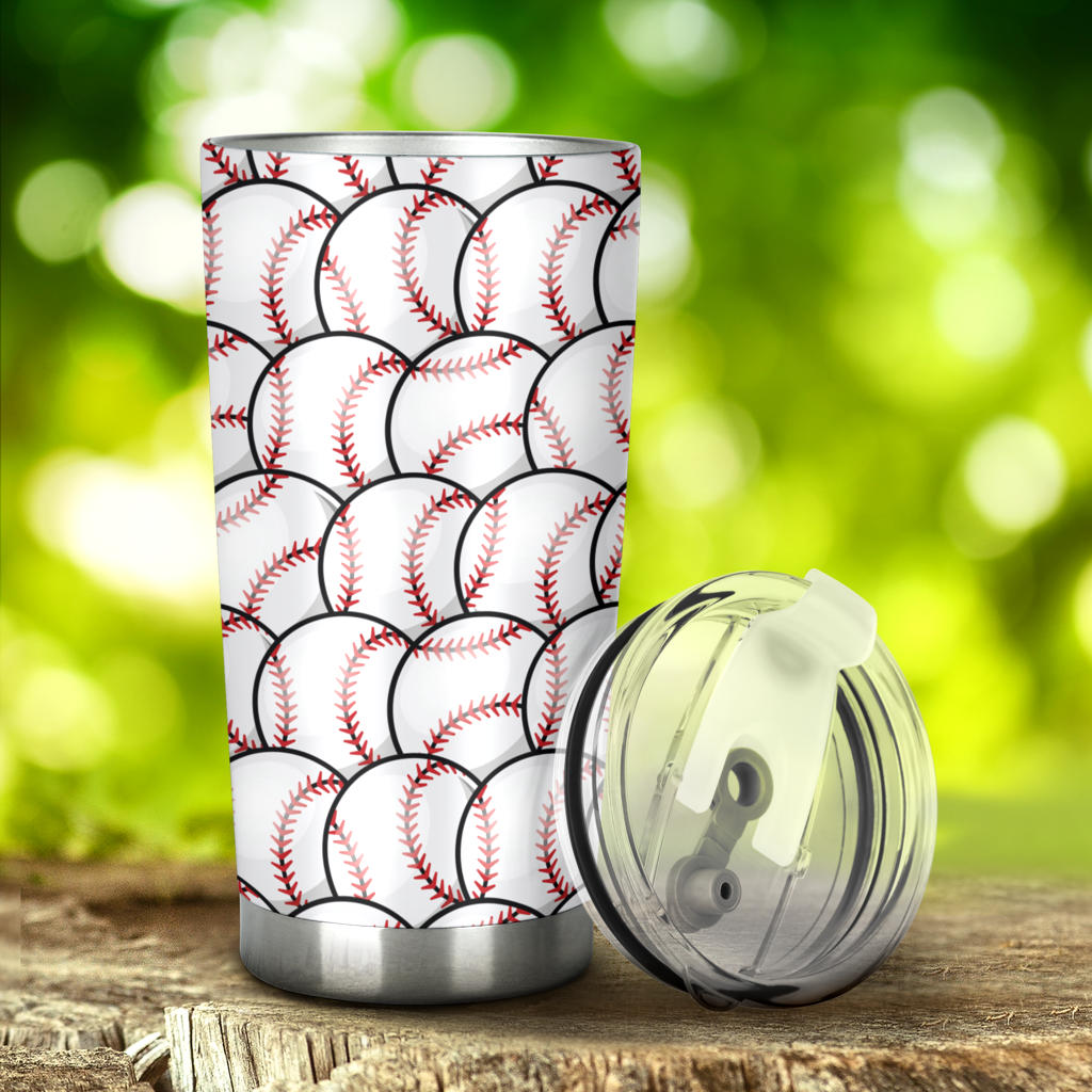 Baseball Pattern Tumbler