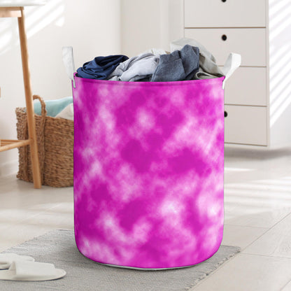 Tie Dye Pink Design Print Laundry Basket