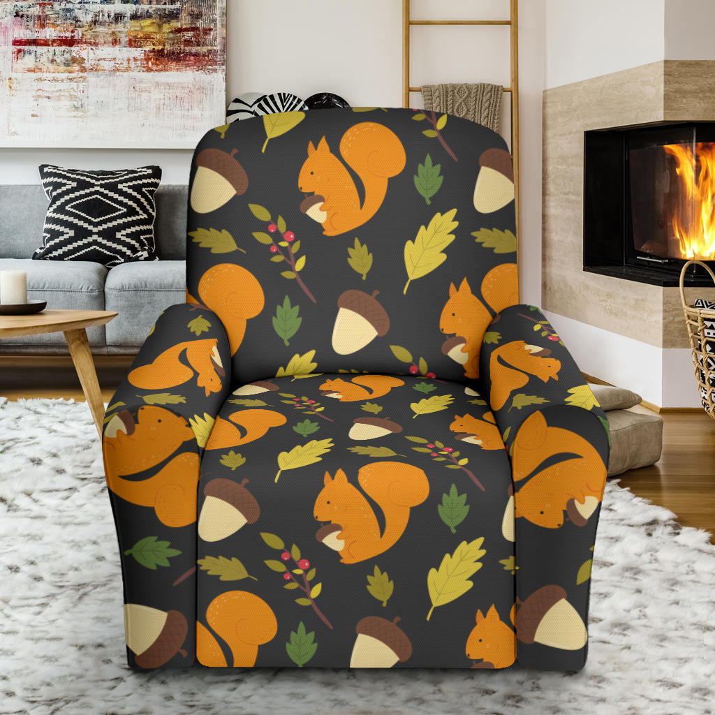 Squirrel Print Design LKS301 Recliner Slipcover with Pocket